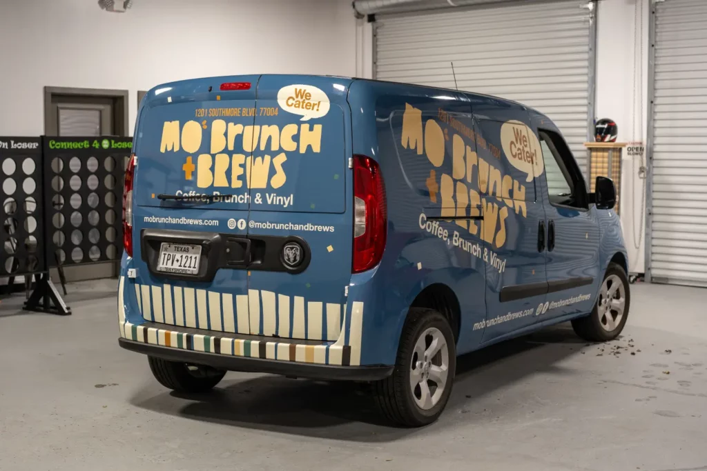 Vehicle Wrap Houston: How Mo’ Brunch & Brews Transformed Their Van Into a Mobile Marketing Machine 12 vehicle car wraps houston mo brunch brews